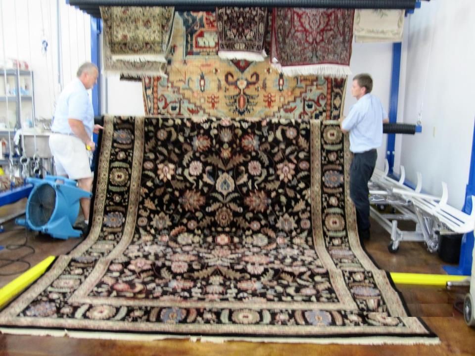 Rug Drying Process.