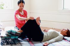 A yoga therapy session