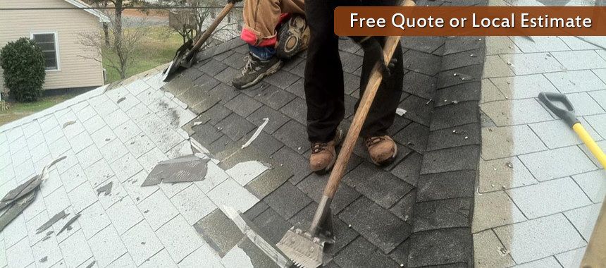 Tearing off a Roof near Winston Salem NC