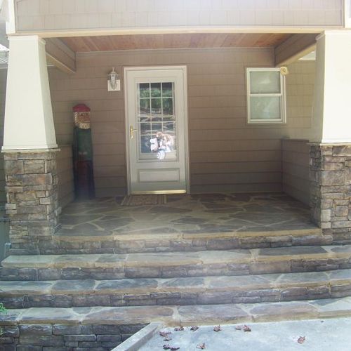 Custom exterior porch renovation