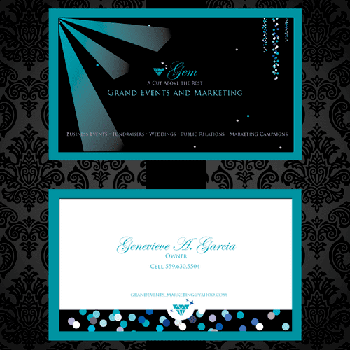 Event Planning and Marketing Business Card Design 