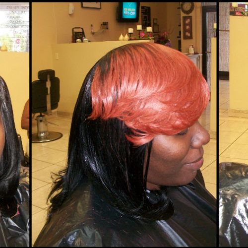 Extensions (weave) bonded in fully with a hint of 