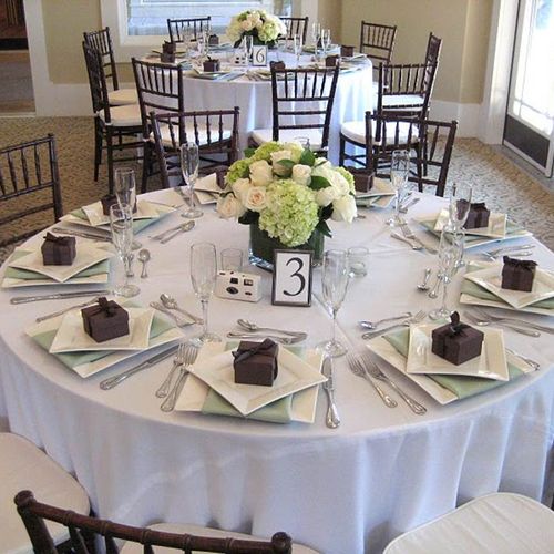 Table Setting included Linens, Napkins, Place sett