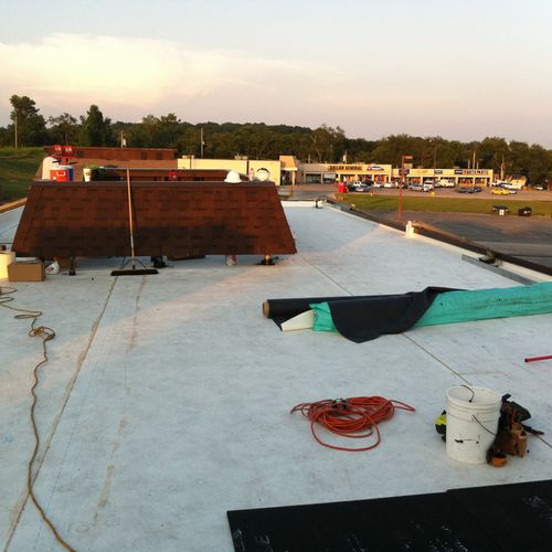 White EPDM roof