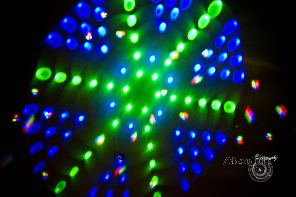 Lighting fills the hall & dance floor as we keep y