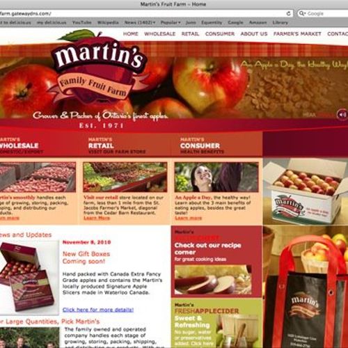 Martin's Family Fruit Farm -- Web Content