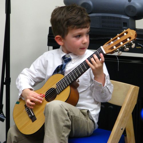 Thomas gets ready for solo recital.