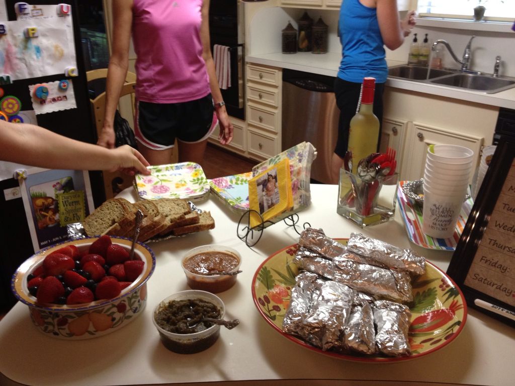 Breakfast at Tiffany's after our race!