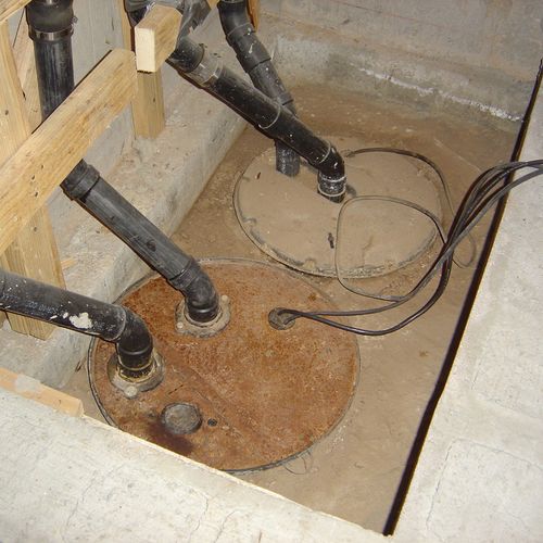 Sump pump for basement homes.