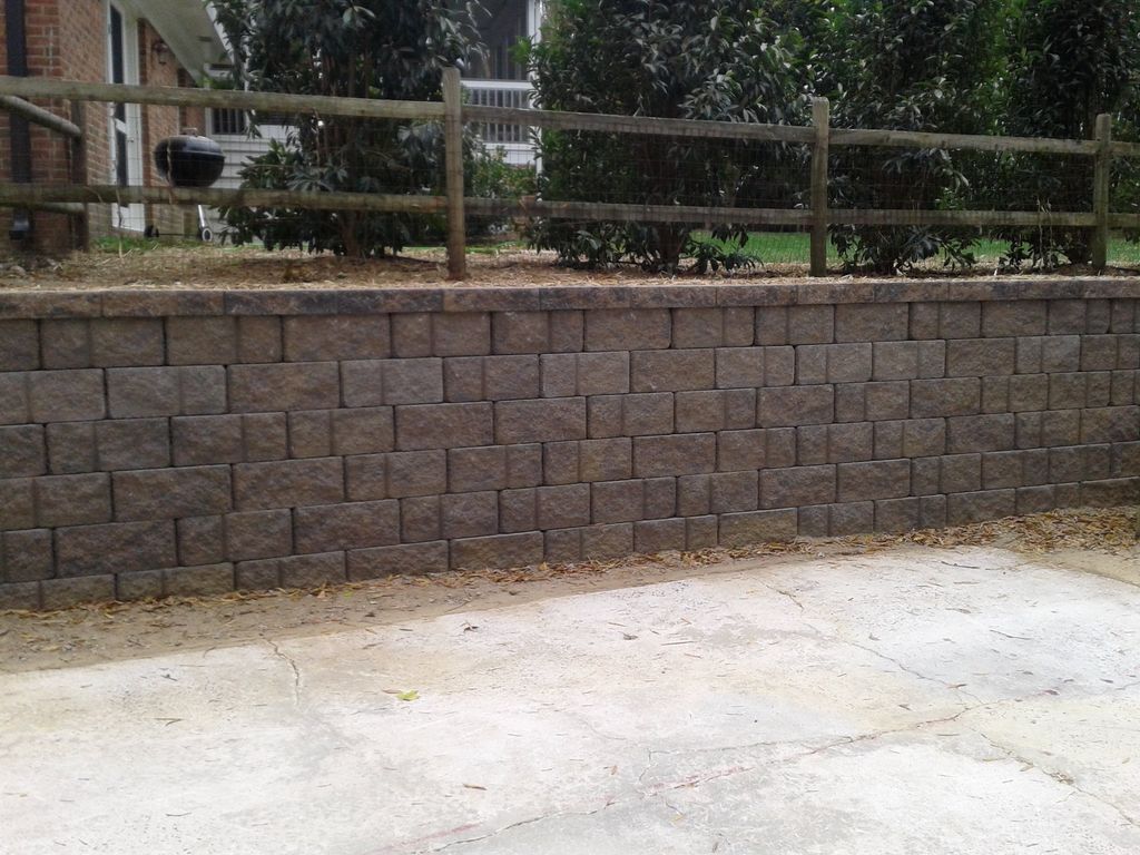 retaining wall replacement... after