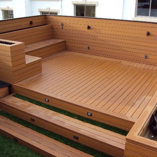 Trex decking and seating