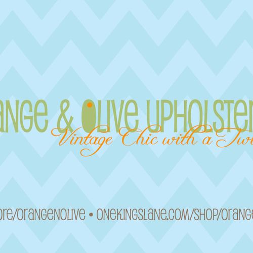 Orange and Olive Upholstery Logo and Biz Card Desi