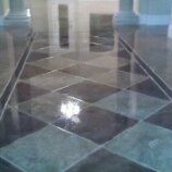 diagonal tile w/border scored front foyer of custo