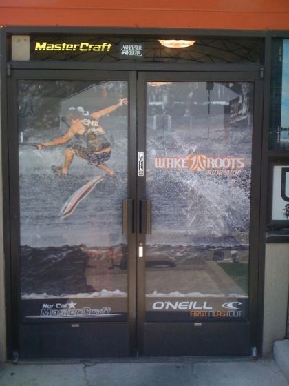 Wake Roots Perforated Window Vinyl graphics