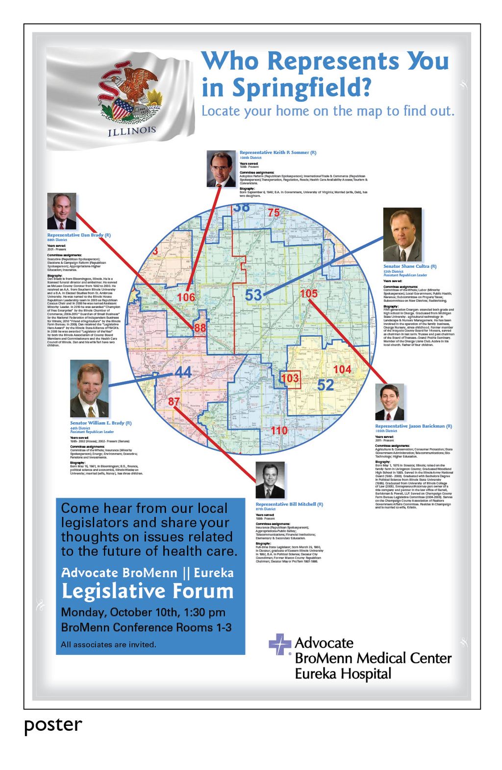 Poster, legislative districts