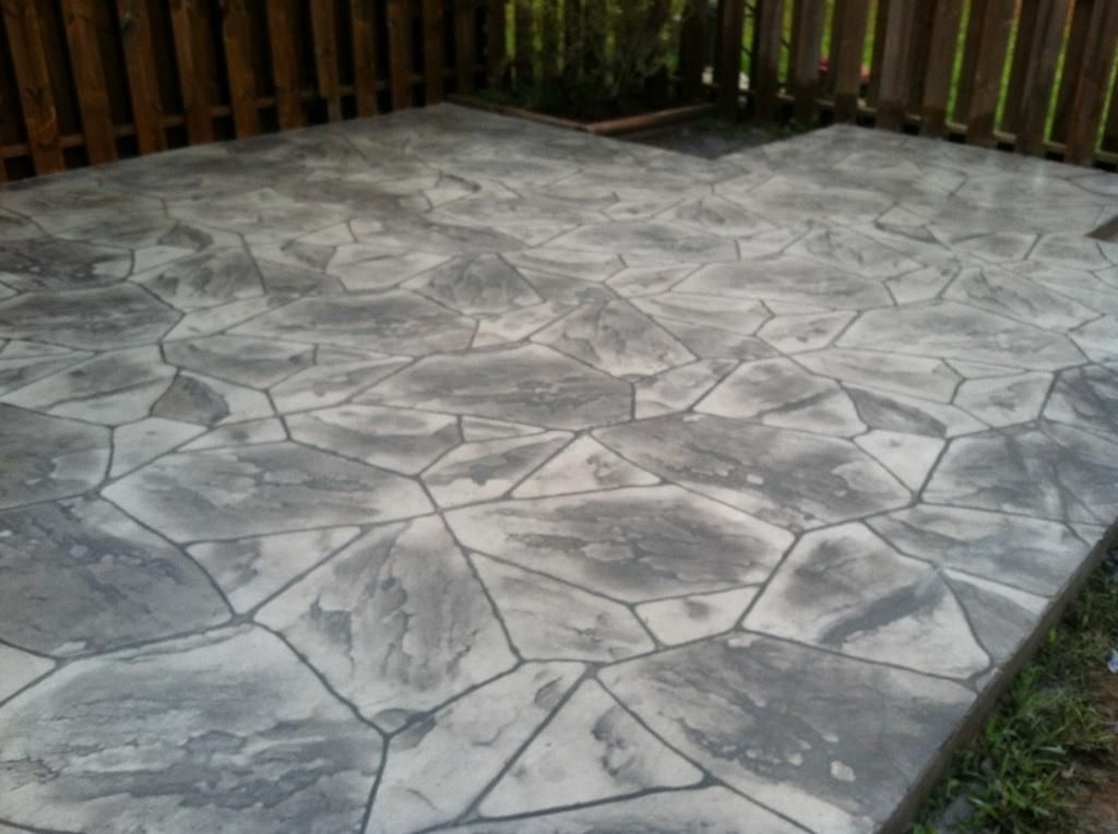Concrete Stamping job, Beautiful way to accent a s