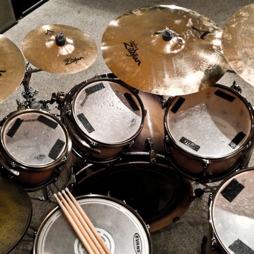 Ludwig Epic series funk sizes. Birch and maple mix