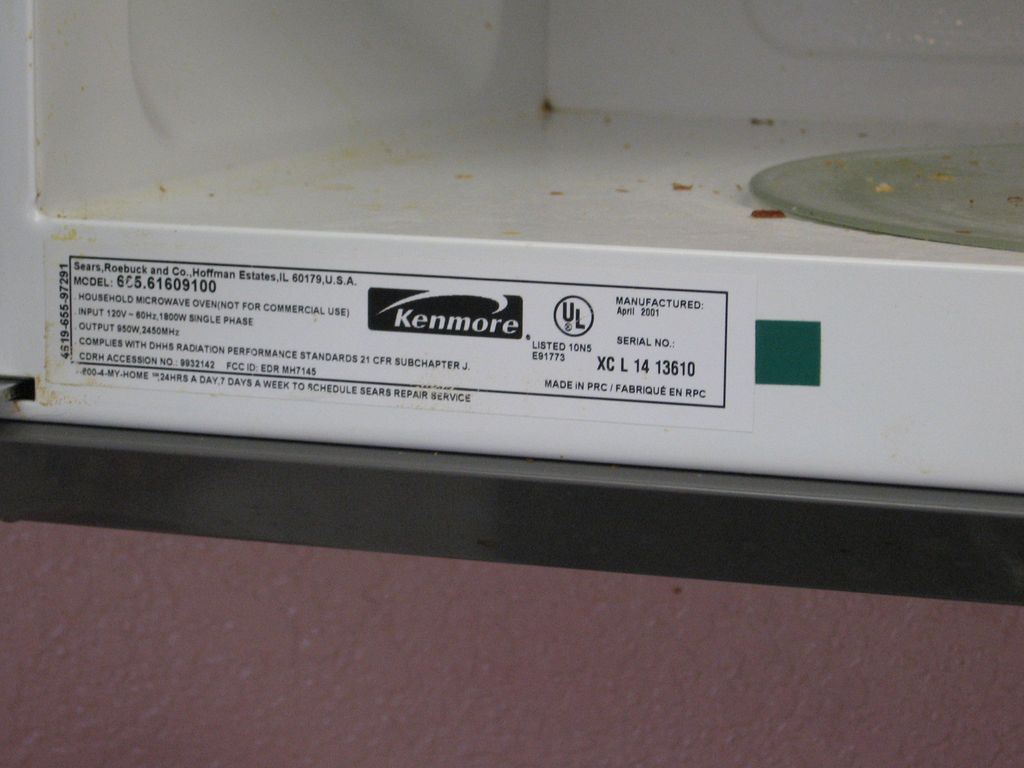 Recalled Microwave oven.