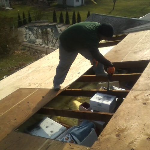 Replacing damaged plywood