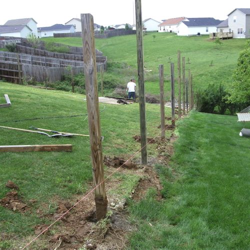 Installing new fence