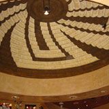 Large custom ceiling with complex venetian plaster