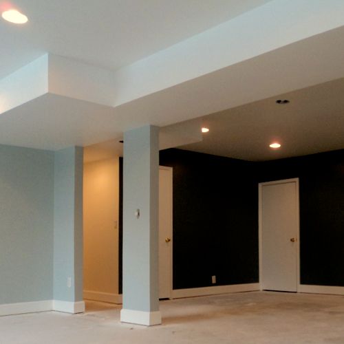 4+ tone basement re model walls trim ceilings and 