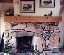 Fancy Field Stone Fireplace