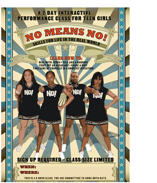 Poster for No Means No USA. A self-defense program