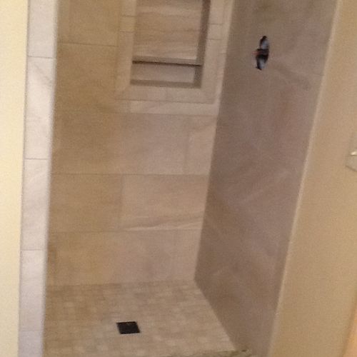 basic tile shower surround