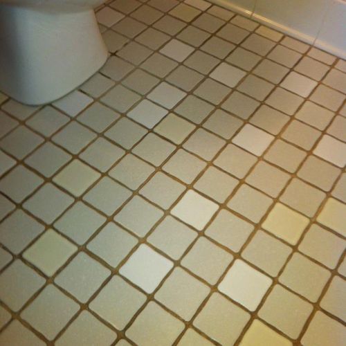 Before of grout that needed refreshing.