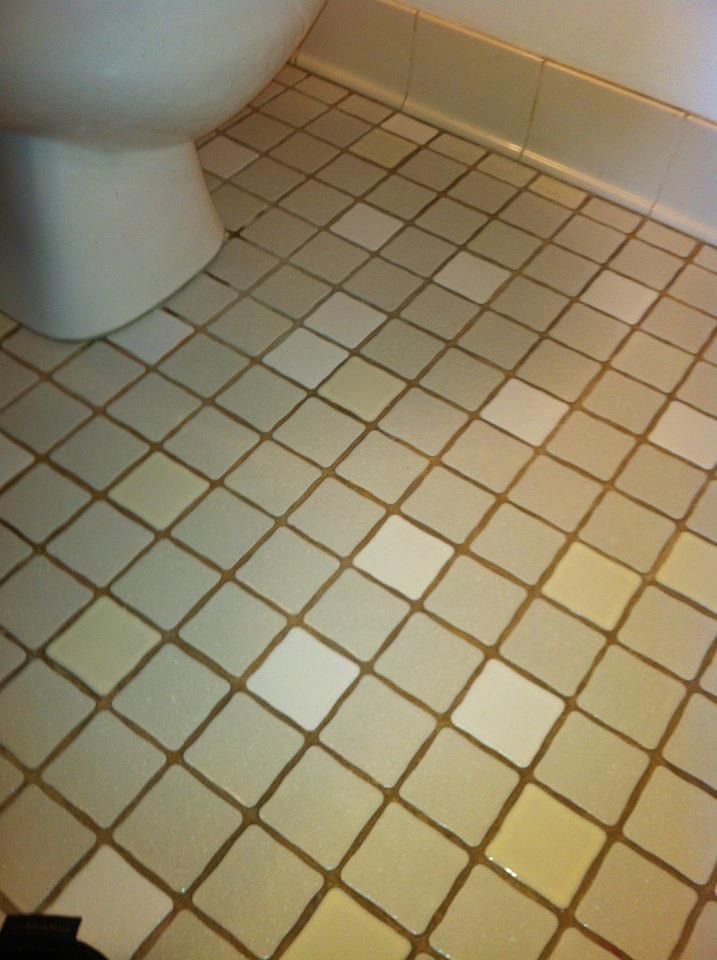 Before of grout that needed refreshing.