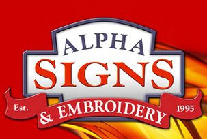 Alpha Signs and Embroidery