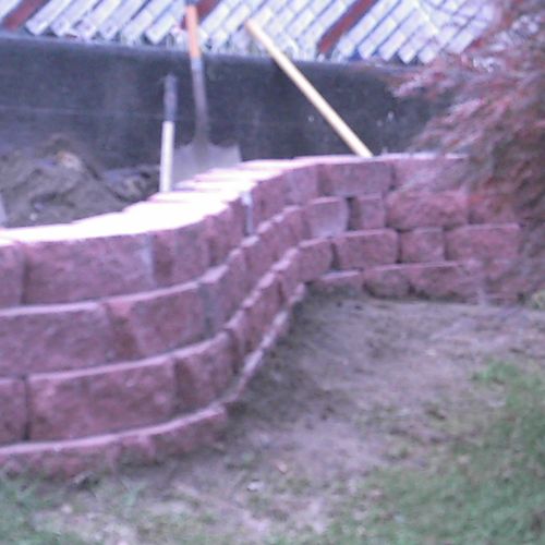 red castle retaining wall