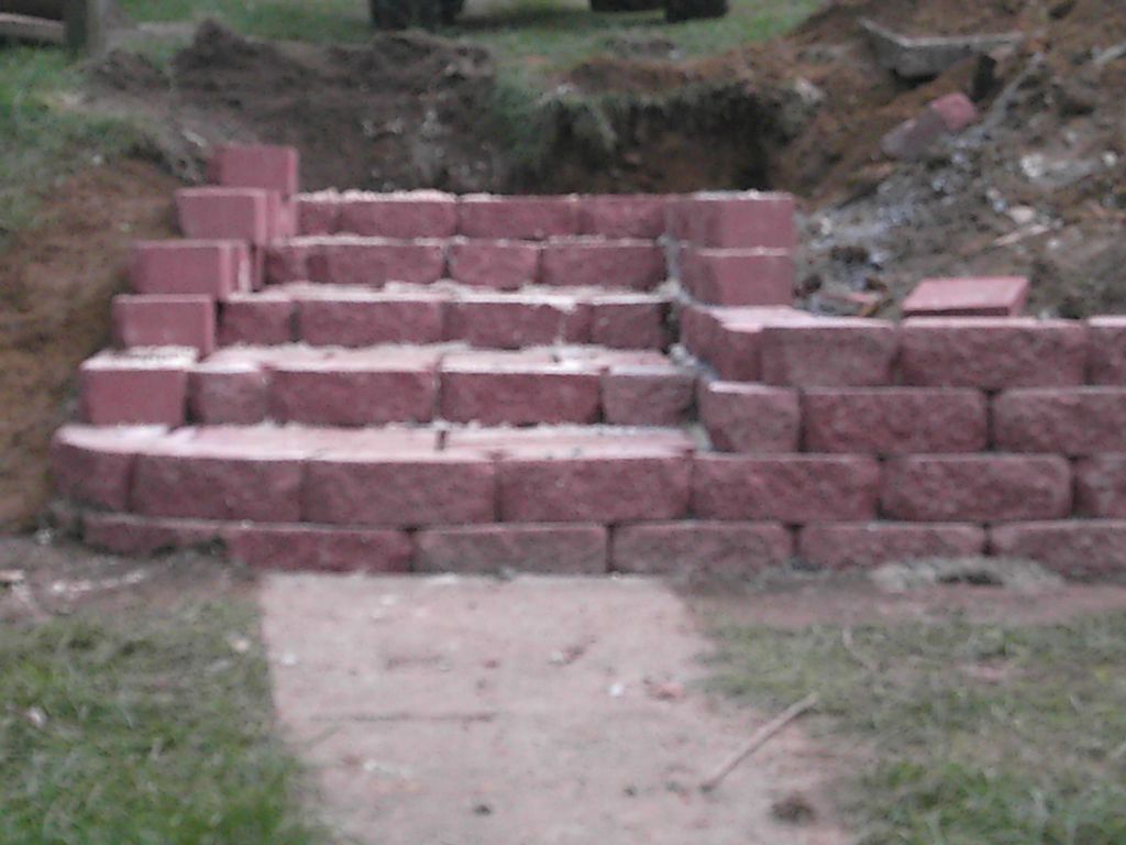 Retaining wall steps