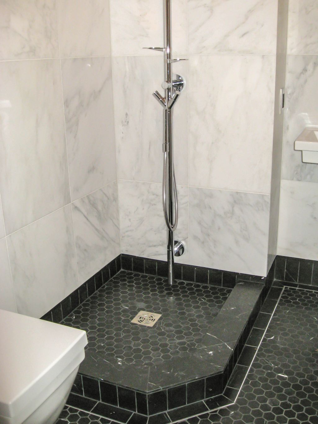 Bathroom marble shower