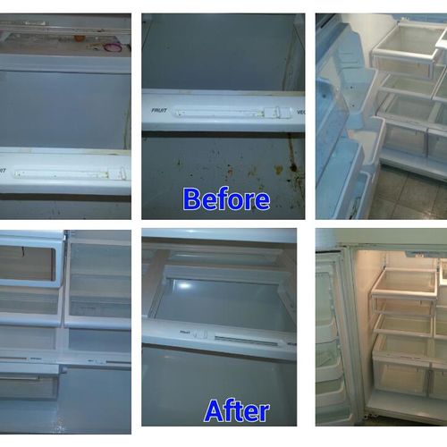 before & after pics of fridge