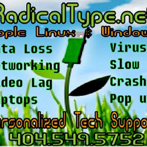 Personalized tech support by RadicalType.net 404-5
