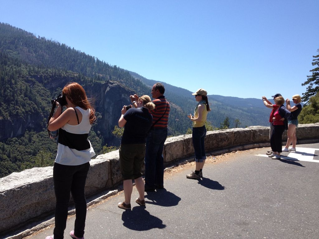 Taking photos in Yosemite