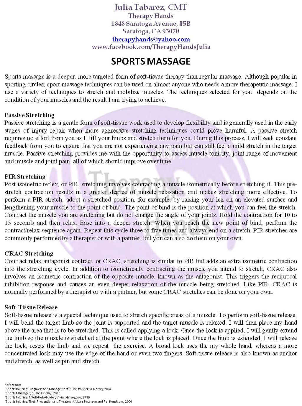 Sports Massage Therapy