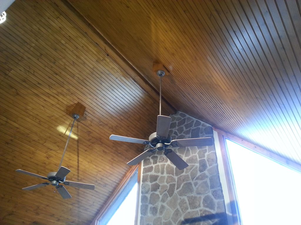 New ceiling. Tongue & Groove