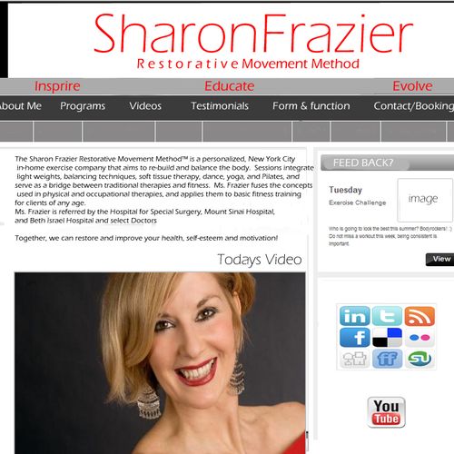 www.sharonfrazier.tv
My new website for Restorativ
