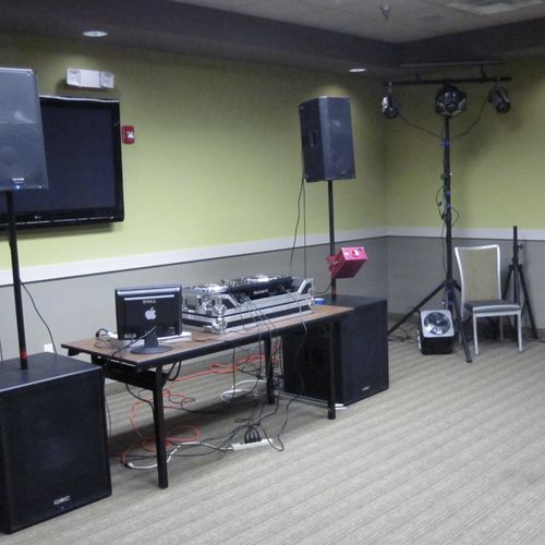 A pic to show the speakers, subwoofers, and lighti