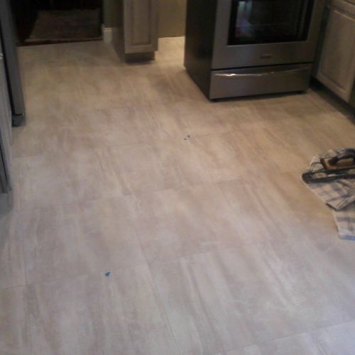 reticulated porcelain floors with very small grout
