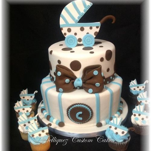 This carriage cake is available in your size & fla