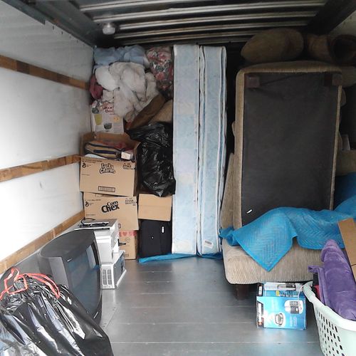 Packing a 16ft  truck in Huntersville, N.C.