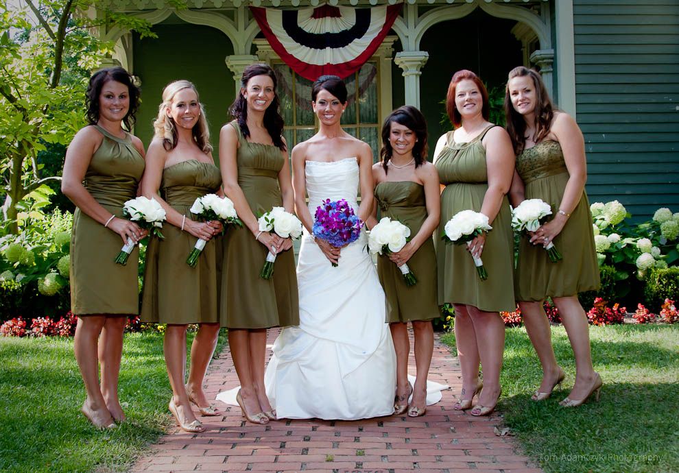 Bride with bridesmaids