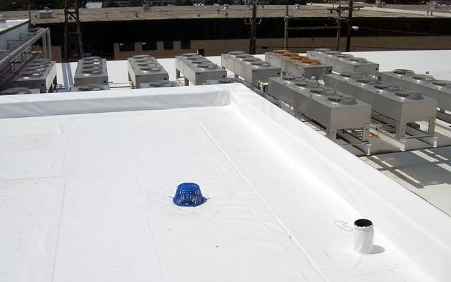 Another roof well done with proper flashing, drain