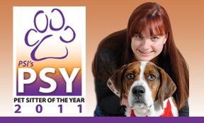 2011 Pet Sitter of the Year!  Awarded by Pet Sitte
