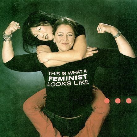 Camryn Manheim flexing with Margaret Cho for MS Ma
