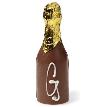 Monogrammed Champagne Bottles are a great favor or